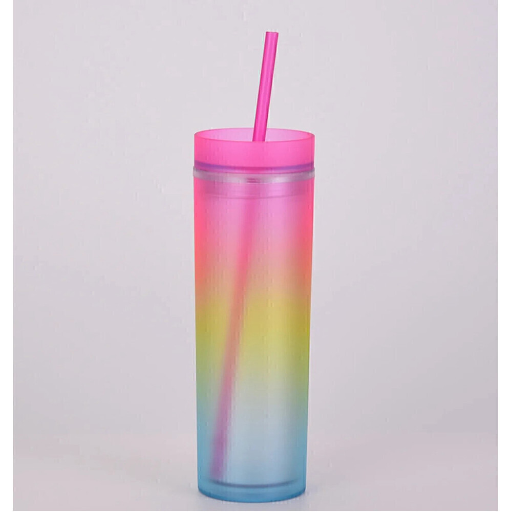 Gradient Rainbow Tumblers Light Pink To Blue